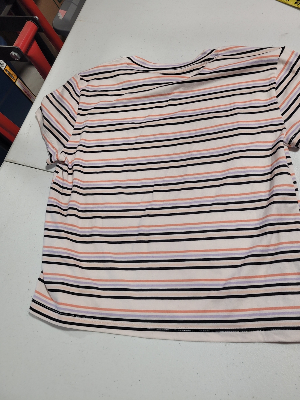 Ardene Peach, Black & White Striped Short-Sleeve Tee - Picture 3 of 4